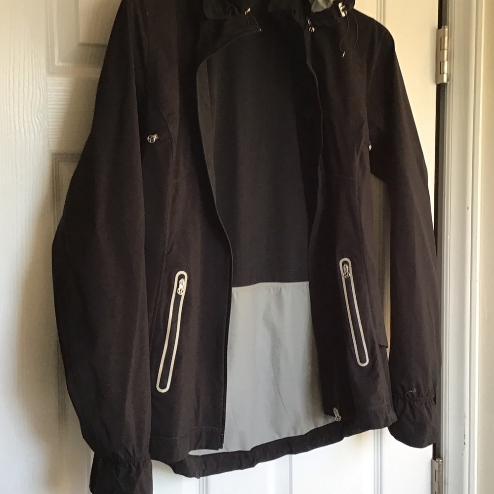 lululemon athletica Black Raincoat with Gray Accents - Picture 3 of 10